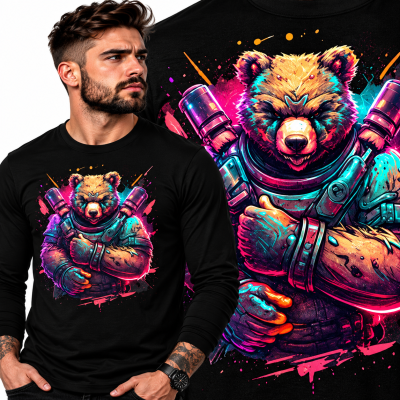 LONGSLEEVE ZWIERZĘTA    BAD BEAR 3